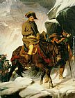 Napoleon Canvas Paintings - Napoleon Crossing the Alps